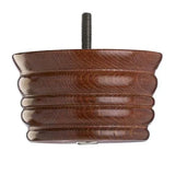 Wooden Sofa Foot 64mm x 115mm  Mahogany Finish