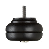 Hand Painted Wooden Sofa Foot (Bun Foot) 53mm x 88mm  Black Carbon