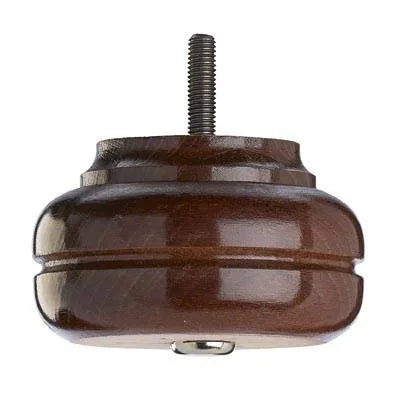 Wooden Sofa Foot (Bun Foot) 53mm x 89mm  Mahogany Finish