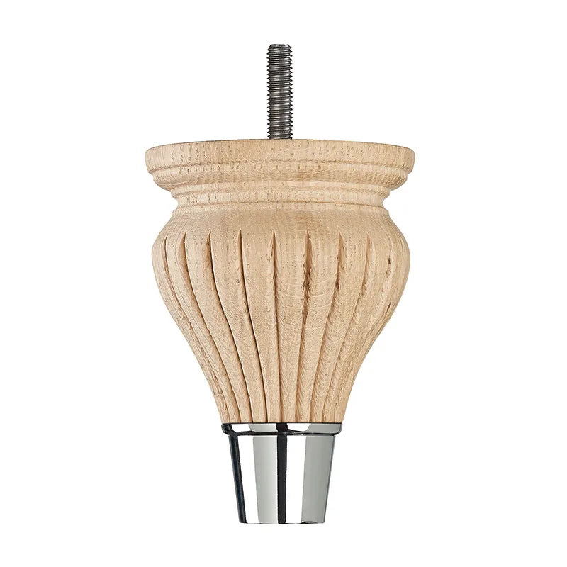 Raw Finish Detailed Wooden Sofa Leg  D-E1401R