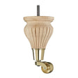 Raw Finish Detailed Wooden Sofa Leg  D-E1401R