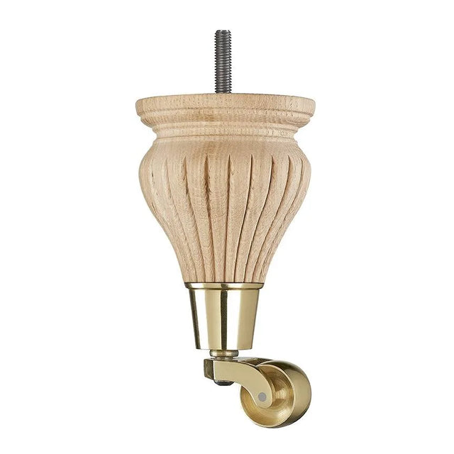 Raw Finish Detailed Wooden Sofa Leg  D-E1401R
