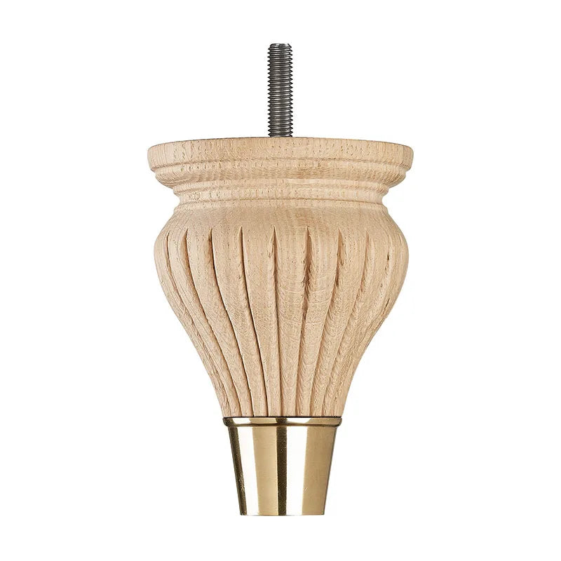 Raw Finish Detailed Wooden Sofa Leg  D-E1401R