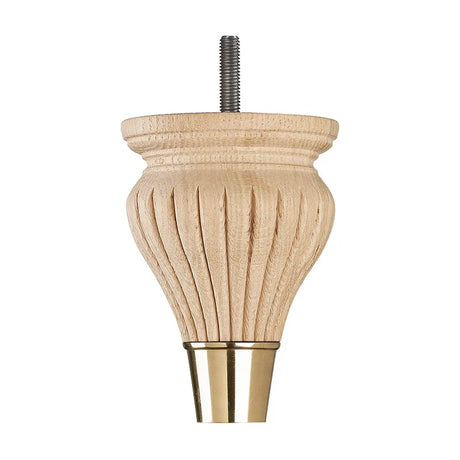 Raw Finish Detailed Wooden Sofa Leg  D-E1401R