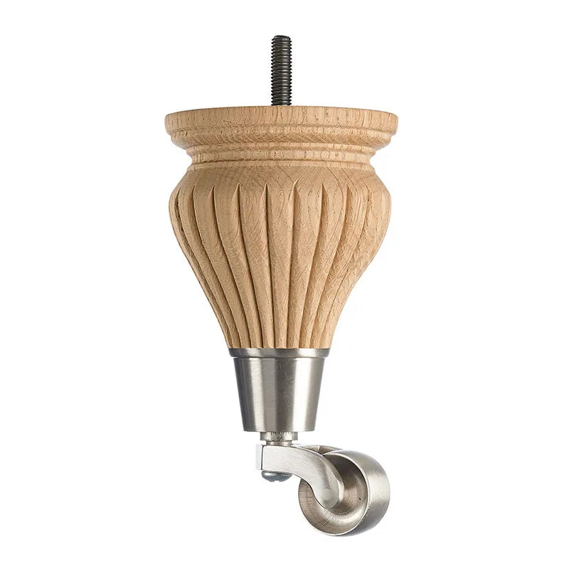 Raw Finish Detailed Wooden Sofa Leg  D-E1401R
