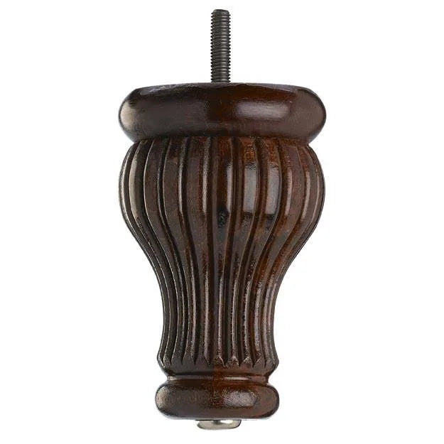 Wooden Sofa Leg 125mm x 80mm  Mahogany Finish