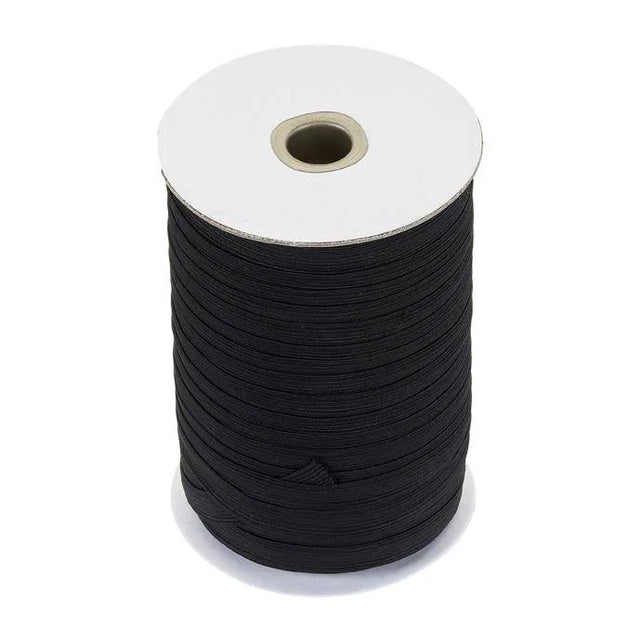 Black Size 16 Elastic Cord  100 mtr Reel