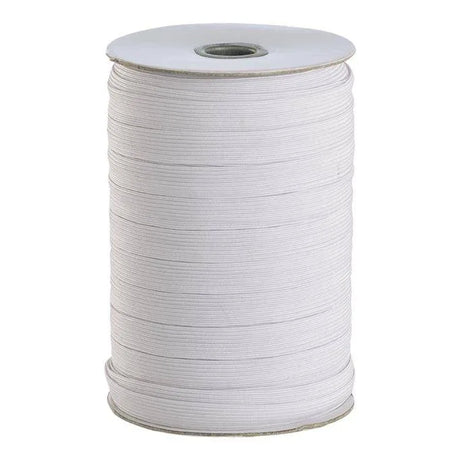 White Size 16 Elastic Cord  100 mtr Reel