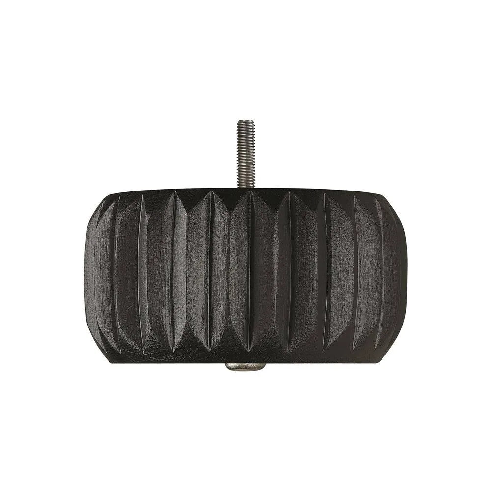 Hand Painted Wooden Sofa Foot (Bun Foot) 70mm x 140mm  Black Carbon