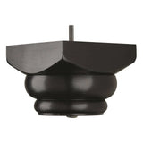 Hand Painted Wooden Sofa Foot 105mm x 150mm  Black Carbon