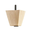 Wooden Sofa Leg 66mm x 66mm  Square Tapered Leg in a Natural Gloss Finish