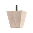 Wooden Sofa Leg 66mm x 66mm  Turned Square Tapered Leg in a Raw Finish