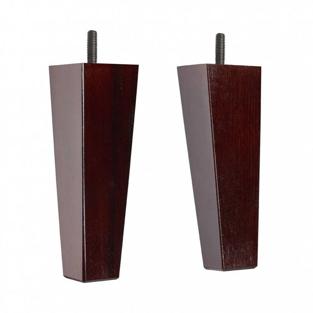 Wooden Sofa Leg 170mm x 53mm x 35mm  Square Tapered Leg in Mahogany Finish