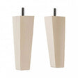 Wooden Sofa Leg 170mm x 53mm x 35mm  Square Tapered Leg in a Raw Finish  2 pcs