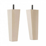Wooden Sofa Leg 170mm x 53mm x 35mm  Square Tapered Leg in a Raw Finish  2 pcs