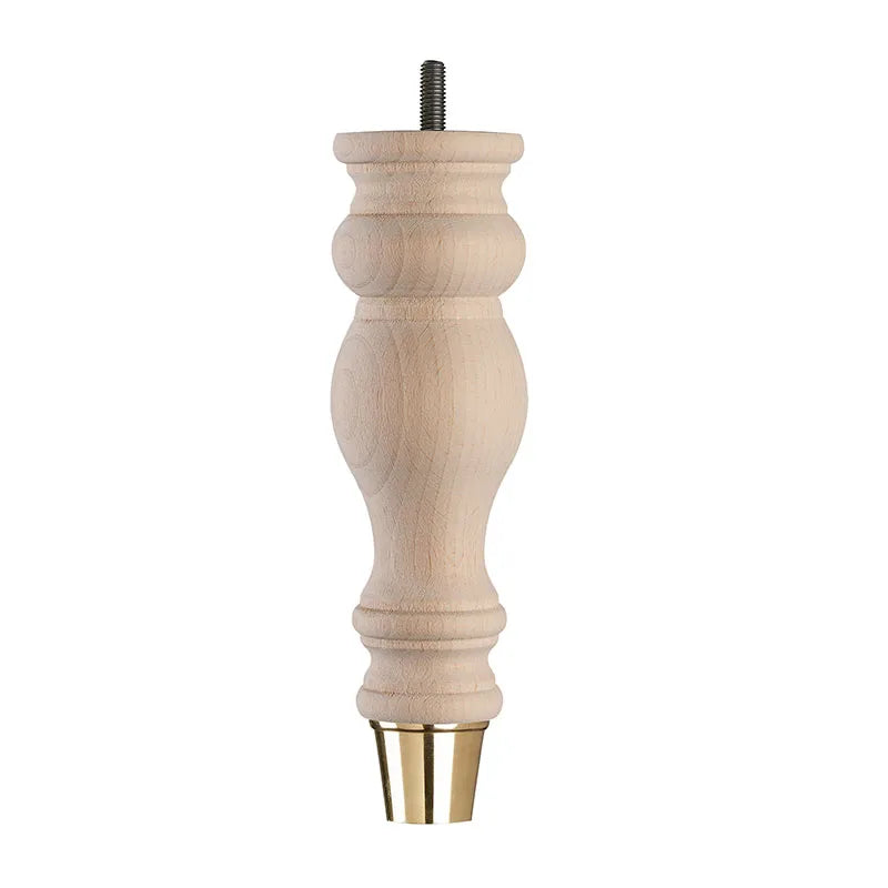 Raw Finish Turned Wooden Sofa Leg  D-E5053R