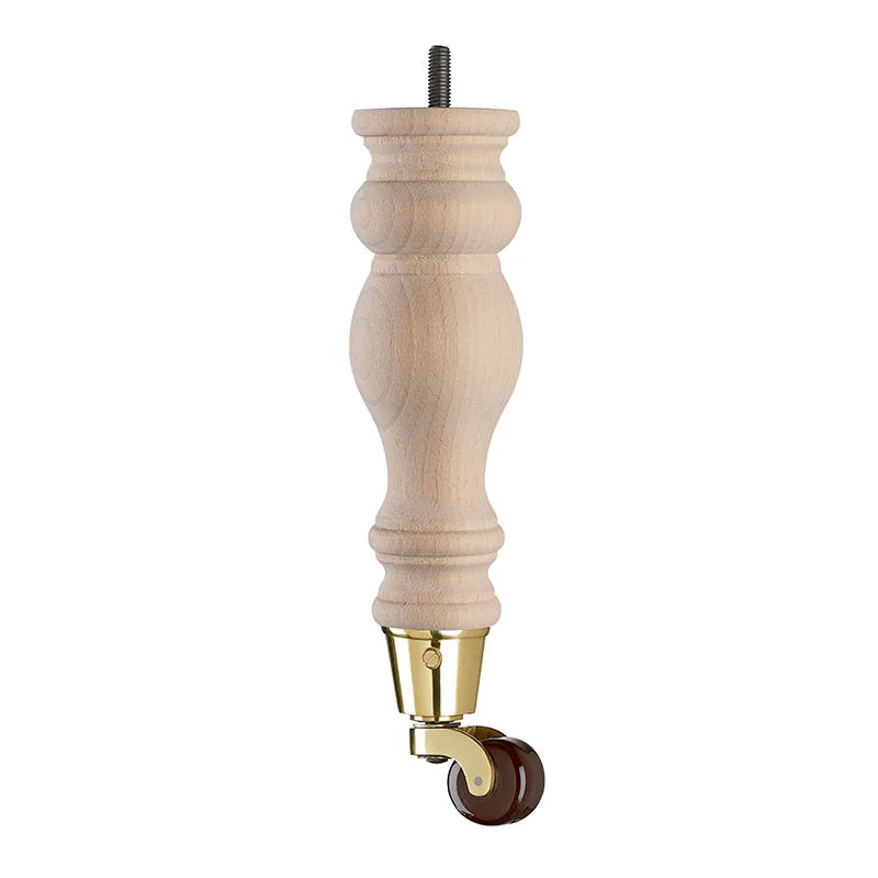 Raw Finish Turned Wooden Sofa Leg  D-E5053R