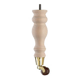 Raw Finish Turned Wooden Sofa Leg  D-E5053R