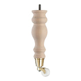 Raw Finish Turned Wooden Sofa Leg  D-E5053R