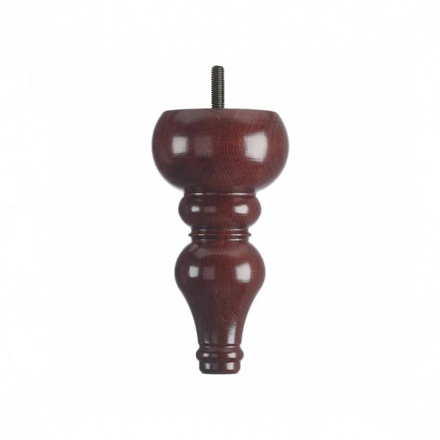 Wooden Sofa Leg 155mm x 80mm  Mahogany Finish