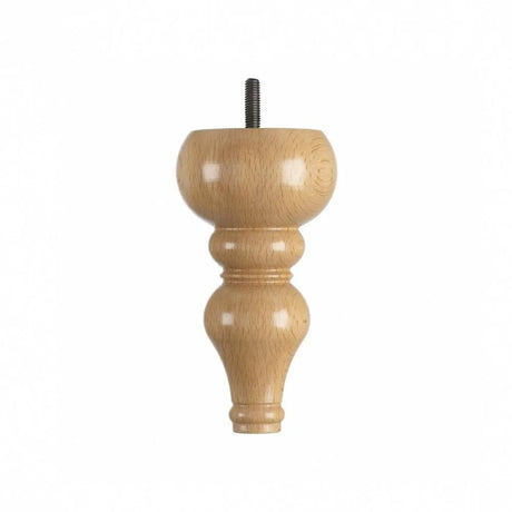 Wooden Sofa Leg 155mm x 80mm  Natural Gloss Finish