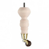 Raw Finish Turned Wooden Sofa Leg  D-E5063R