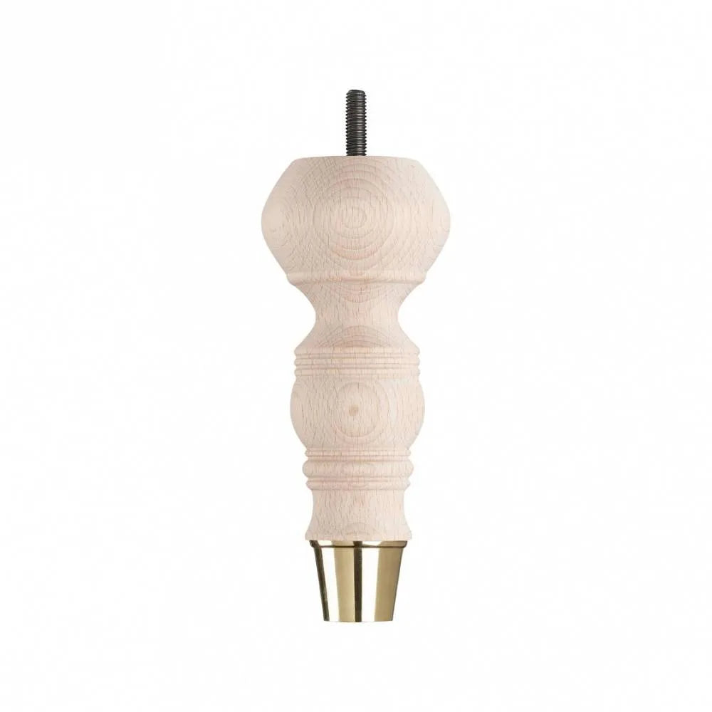 Raw Finish Turned Wooden Sofa Leg  D-E5063R