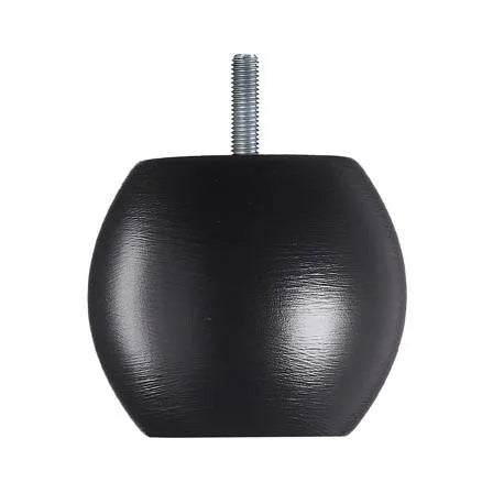 Hand Painted Wooden Sofa Foot 77mm x 88mm  Black Carbon