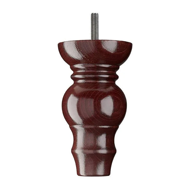 Wooden Sofa Leg 130mm x 75mm  Mahogany Finish