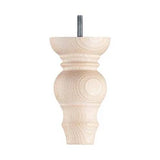 Wooden Sofa Leg 130mm x 75mm  Raw Finish