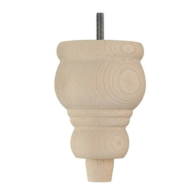 Raw Finish Turned Wooden Sofa Leg  D-E5087R