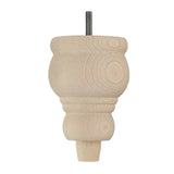Raw Finish Turned Wooden Sofa Leg  D-E5087R