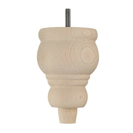 Raw Finish Turned Wooden Sofa Leg  D-E5087R
