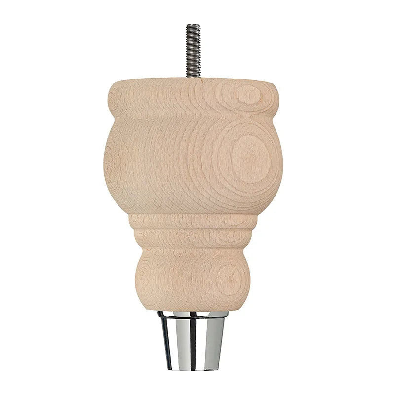 Raw Finish Turned Wooden Sofa Leg  D-E5087R
