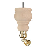 Raw Finish Turned Wooden Sofa Leg  D-E5087R