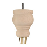 Raw Finish Turned Wooden Sofa Leg  D-E5087R