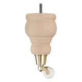 Raw Finish Turned Wooden Sofa Leg  D-E5087R