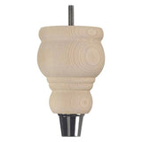 Raw Finish Turned Wooden Sofa Leg  D-E5087R