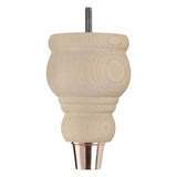 Raw Finish Turned Wooden Sofa Leg  D-E5087R