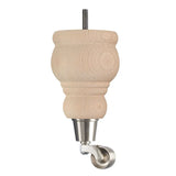 Raw Finish Turned Wooden Sofa Leg  D-E5087R
