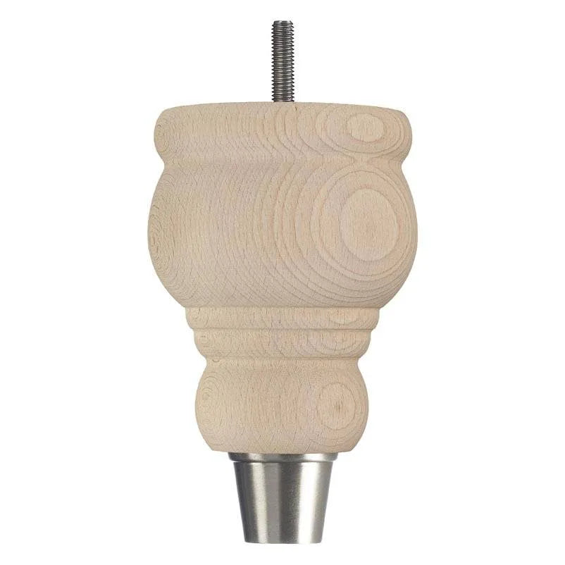 Raw Finish Turned Wooden Sofa Leg  D-E5087R