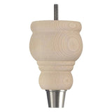Raw Finish Turned Wooden Sofa Leg  D-E5087R
