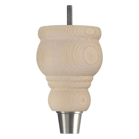 Raw Finish Turned Wooden Sofa Leg  D-E5087R