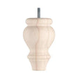 Wooden Sofa Leg 141mm x 74mm  Raw Finish