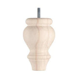 Wooden Sofa Leg 141mm x 74mm  Raw Finish