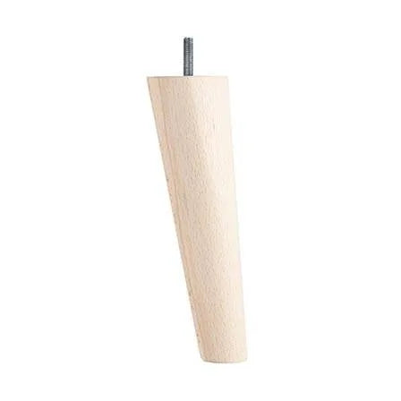Wooden Sofa Leg 200mm x 60mm  Round Tapered Leg in Raw Finish