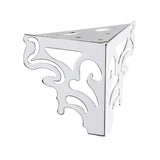 Chrome Decorative Corner Metal Leg  123mm x 100mm x 100mm