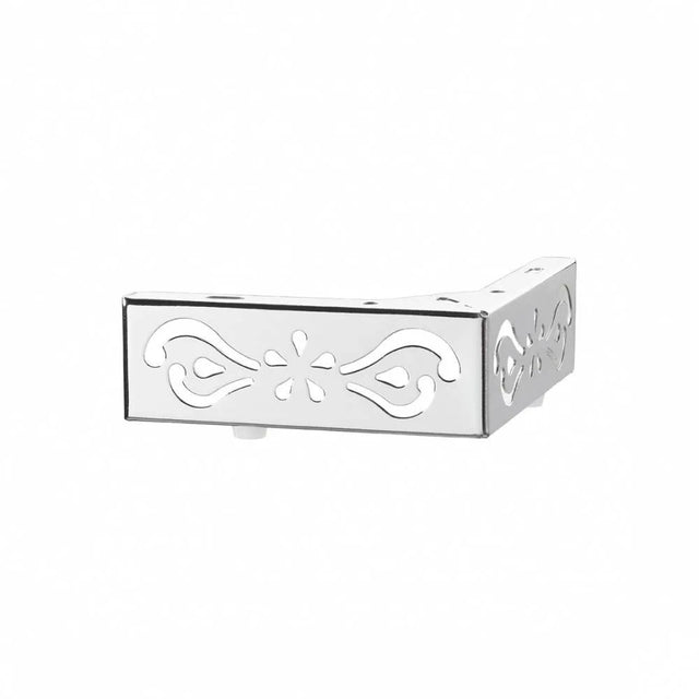 Chrome Detailed Metal Corner Leg  50mm x 150mm x 150mm