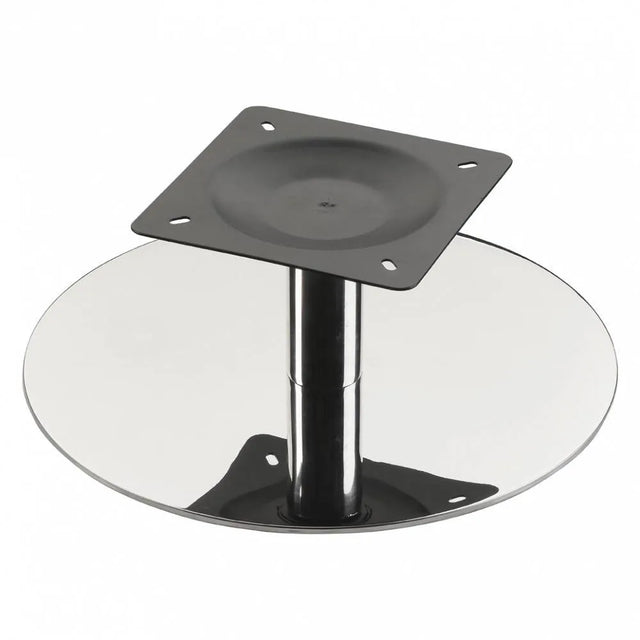 Dark Chrome Swivel Chair Base with Square Fixing Plate  500mm