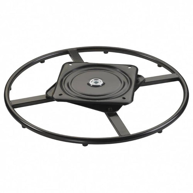 Black Chair Ring Base with Square Swivel Fixing Plate  610mm